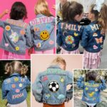 Personalized Kids Denim Jacket with Names, Custom 1-14 Years Old Girls Boys Spring&Fall Outerwear Jackets - Image 2