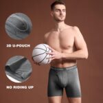 BAMBOO COOL Men's Ultra ComfortSoft Underwear, Moisture Wicking & Breathable No Ride Up Boxer Briefs with Fly, Multipack - Image 3