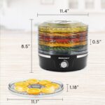 Elite Gourmet EFD319 Food Dehydrator, 5 BPA-Free 11.4" Trays Adjustable Temperature Controls, Jerky, Herbs, Fruit, Veggies, Dried Snacks, Black - Image 7