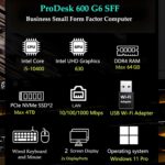 HP Desktop Computer ProDesk 600 G6 SFF Tower PC for Home & Business, Intel 6-Core i5-10400, 16GB DDR4 RAM, 1TB PCIe SSD, WiFi Adapter, 2 DP, RJ-45, Type-C, KB & Mouse, Windows 11 Pro - Image 2