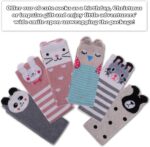 FNOVCO Girls Knee High Socks Kids Crazy Fun Gift Cute Animal Patterns Cotton Long Socks 6 Pairs - Image 2