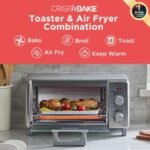 BLACK+DECKER Crisp 'N Bake Air Fry Countertop Convection Toaster Oven, Medium Capacity, 4-Slice, 5-in-1, Fits 9” Pizza, 30-Min Timer, Bake, Broil, Air Fry, Toast, Keep Warm, Stainless Steel - Image 2