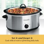 Crock-Pot 7 Quart Oval Manual Slow Cooker, Stainless Steel (SCV700-S-BR), Versatile Cookware for Large Families or Entertaining - Image 5