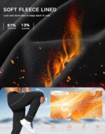 G Gradual Men's Fleece Lined Pants with Zipper Pocket Winter Warm Athletic Joggers Sweatpants for Men Workout Running Gym - Image 5