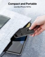 Foldable 3 in 1 Wireless Charging Station for Apple Magsafe Charger Stand,Fast Magnetic Wireless Charger Station for iPhone 17 Air 16 15 14 13 12 Series,Airpods Pro,Apple Watch Ultra (Pure Black) - Image 9