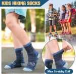 Kids Merino Wool Hiking Socks Boys Girls Toddler Thermal Winter Warm Thick Cushioned Moisture Wicking Socks 6 Pairs - Image 5