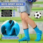 Sandsuced 6 Pairs Kids Boys Socks Athletic Basketball Sport Youth Crew Cotton Soft Breathable Socks for Outdoor - Image 3