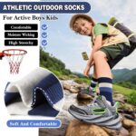 MOGGEI Boys Kids Girls Athletic Socks Basketball Sport Youth Crew Cotton Breathable Outdoor Socks 6 Pairs - Image 5