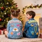 Personalized Kids Denim Jacket with Names, Custom Long Sleeve Denim Jacket for Girls Toddler, Girls Outerwear Jacket, Custom Girls Jean Jackets Clothes, 1-10 Year Old Girl Boy Birthday Christmas Gifts - Image 6