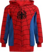 Marvel Avengers Captain America and Spider-Man Boys Zip-Up Hoodie for Toddlers and Big Kids - Image 2