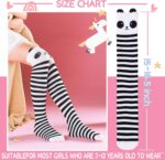 ANTSANG Kids Girls Knee High Socks Long Boot Crazy Silly Fun Gift Cute Tall Animal Socks for Child 6 Pairs - Image 6