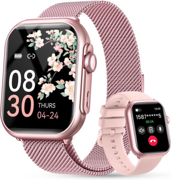 Smart Watch for Women Men Fitness: 1.85" Smart Watch with 30 Days+ Battery Life Make/Recive Call Heart Rate SpO2 Sleep Monitor 120+ Sport IP68 Waterproof Fitness Tracker Watch for iPhone Android