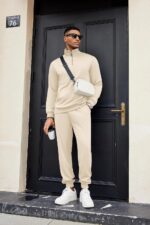 COOFANDY Men's Tracksuit 2 Piece Quarter Zip Sweatsuit Sets Casual Athletic Running Jogging Suits - Image 2