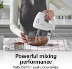 Hamilton Beach 6-Speed Electric Hand Mixer with Whisk, Traditional Beaters, Snap-On Storage Case, 250 Watts, White - Image 5