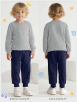 HXP 4 Pack Toddler Boys Sweatpants Pure Cotton Toddler Sweatpants Boys Kids Joggers Pants with Pocket Drawstring - Image 4