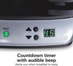 Hamilton Beach Dual Breakfast Sandwich Maker with Timer, Ready in 5 Minutes, Removable Dishwasher Safe PFAS-Free Non-Stick Egg Cooker Ring, Silver (25490MNA) - Image 6