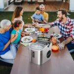 EUHOMY Ice Maker Countertop, 9 Cubes Ready in 6 Mins, 26lbs/24H, Self-Cleaning, Portable Ice Maker Machine with Carry Handle, Basket and Scoop, 2 Sizes of Bullet Ice for Home, Kitchen, Office - Image 9