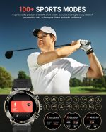 Smart Watch for Men Answer/Make Call for Android iPhone, 1.43" AMOLED HD Screen Mens Luxury Watch, 400mAh Heavy Duty Smartwatch Heart Rate Blood Oxygen Blood Pressure Sleep Monitor Pedometer, 2 Straps - Image 5