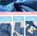 Personalized Kids Denim Jacket with Names, Custom Long Sleeve Denim Jacket for Girls Toddler, Girls Outerwear Jacket, Custom Girls Jean Jackets Clothes, 1-10 Year Old Girl Boy Birthday Christmas Gifts - Image 4