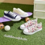 Adokoo Canvas Tennis Shoes for Women Low Top Casual White Black Sneakers for Women Lace Up Fashion Comfortable Walking Shoes - Image 5