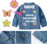 Personalized Kids Denim Jacket with Names, Custom 1-14 Years Old Girls Boys Spring&Fall Outerwear Jackets - Image 4