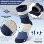 MOGGEI Boys Kids Girls Athletic Socks Basketball Sport Youth Crew Cotton Breathable Outdoor Socks 6 Pairs - Image 2