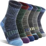 Kids Merino Wool Hiking Socks Boys Girls Toddler Thermal Winter Warm Thick Cushioned Moisture Wicking Socks 6 Pairs
