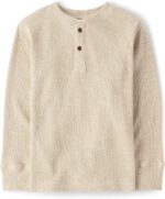 The Children's Place boys Long Sleeve Thermal Henley Shirt