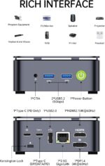 GMKtec Mini PC Ryzen 5 3500U (Beats N150) 16GB 256GB SSD 2.5GbE NIC LAN Office Home Desktop Computers, Triple 4K Display, WiFi, BT, USB-C, DP Nucbox G10 Black - Image 6