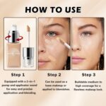 IONSGAKO Liquid Foundation, Matte Finish Flawless Foundation, Lightweight and Buildable Long-lasting Wear Full Coverage Foundation Makeup for Women - 01 Natural - Image 5