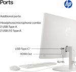 HP 2025 22" FHD All-in-One Desktop Computer • The New Version for Everyday Use • Latest 13th Gen Intel Quad-Core CPU • 32GB DDR5 • 128GB Storage • HDMI • Type-C • Wi-Fi • HD Webcam • Win11 • White - Image 7