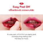 ETUDE Dear Darling Peel Off Lip Stain (Cacao Shell) – Teen girl gifts, Hydrating Hydrogel Tint, Fruity scent, Long Lasting & Waterproof, High Pigment, Easy Peel Off, All‑Day Color Lip Tattoo - Image 5