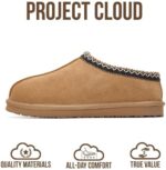 Project Cloud Mens Slippers 100% Genuine Leather with Australian Shearling Lining & Memory Foam Insole Outdoor & House Slippers for Men - Non-Slip Fuzzy Mens Shoes - Image 3