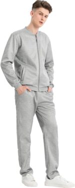 Lavnis Men's Casual Tracksuit Long Sleeve Running Jogging Athletic Sports Set - Image 6