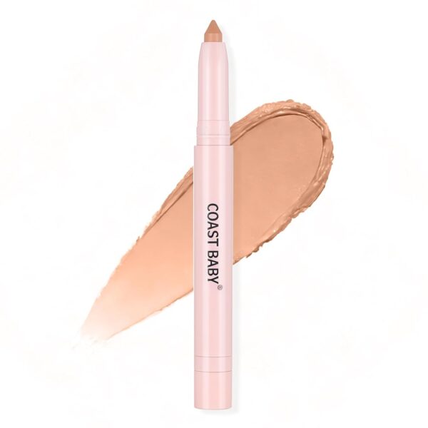 2in1 Cream Eye Shadow Brightener Sticks for Eyes, Neutral Highlighte High Pigmented Makeup with Blending Brush Built-in Sharpener, Long Lasting Eye Makeup sombras en crema para ojos #Cashmere brown