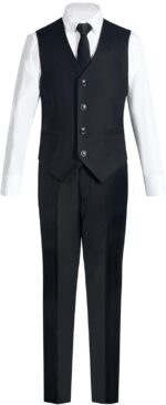 Marvelous World Boys' Formal Slim Fit Suit Set, Adjustable Waist - Image 4