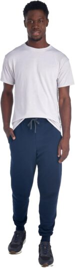 Jerzees Mens NuBlend Fleece Joggers with Pockets, Relaxed Fit, Cotton Blend - Image 2