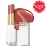 REVLON Super Lustrous Glass Shine Balm, Hydrating Tinted Lip Balm with Hyaluronic Acid, Aloe & Rose Quartz, 004 Nude Illuminator, 0.11 oz - Image 2