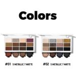 12 Color Luxury Eyeshadow Palette, Matte Shimmer Eyeshadow Makeup Palette, Eyeshadow Contour Palette. Easy To Blend And Long-lasting, Suitable For Professional Makeup For Women. (02#) - Image 6