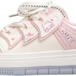 Bobo's House Pretty Pastel Bunny Chunky Sneakers Kawaii Unisex Vegan Leather Platform Shoes