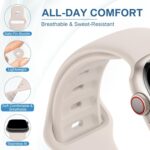 10 Pack Silicone Bands Compatible with Apple Watch 38mm 40mm 41mm 42mm 44mm 45mm 46mm 49mm Women Men, Soft Waterproof Replacement Wrist Sport Band for iWatch Series 11 10 9 8 7 6 5 4 3 2 1 SE Ultra - Image 4