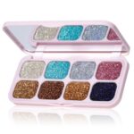 BAISEN DIARY 8-Color Glitter Eyeshadow Palette, Star Diamond Glitz, High Shine Metallic & Sparkle Shades, Long-Lasting Waterproof Eye Makeup, Smooth Blendable Powder for Party & Night Look