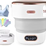 Mini Portable Washing Machine Travel, Portable Foldable Mini Washing Machine for Apartments Dorms Camping Travel Laundry with Spin Baby Clothes