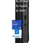 HP Pro Mini 400 G9 Business Mini Desktop Computer, Intel 12-Core i7-12700T, 16GB DDR4 RAM, 512GB PCIe SSD, WiFi, Bluetooth, RJ-45, 2 DisplayPort + HDMI, 3 4K Display Support, 2 Type-C, Windows 11 Pro