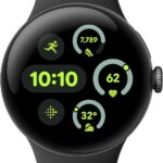 Google Pixel Watch 3 (41mm) 2024 Model - Android Smartwatch, Heart Rate Tracking, Fitbit Advanced Running, Fitness Insights, 24-Hour Battery - Matte Black Aluminum Case - Obsidian Band - Wi-Fi