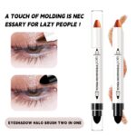ADMD Eyeshadow Stick Set Dual-Ended Colorful Pencil Crayon Creamy 2-in-1 Eyeshadow & Blending Brush for Easy Looks Shimmer Eye Shadow Sticks 3Colors - Image 6