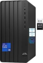 HP Desktop Computer Tower PC for Business, 8GB DDR4 RAM, 256GB PCIe SSD, 13th Gen Intel Quad-Core Processor, WiFi Adapter, VGA, HDMI, RJ-45, Keyboard and Mouse, Windows 11 Home