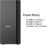Lenovo IdeaCentre Secure & Productive Business Tower Desktop, Intel 10-Core Ultra 5 225, 16GB DDR5 RAM, 1TB Storage(512GB SSD & 500GB HDD), HDMI + VGA, Wi-Fi 6E, RJ-45, USB-C, Windows 11 - Image 3