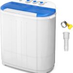 VCJ Portable Washing Machine, Twin Tub Washing Machine Laundry Compact Washer spinner Combo with 14lbs capacity, 9Lbs Washer and 5Lbs Spinner dryer for Apartments RVs and Dorms