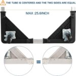 Mini Fridge Stand with 4 Locking Wheels 16.9"-25.6" Adjustable Dolly Base for Furniture Portable Refrigerator Stand（Black） - Image 3